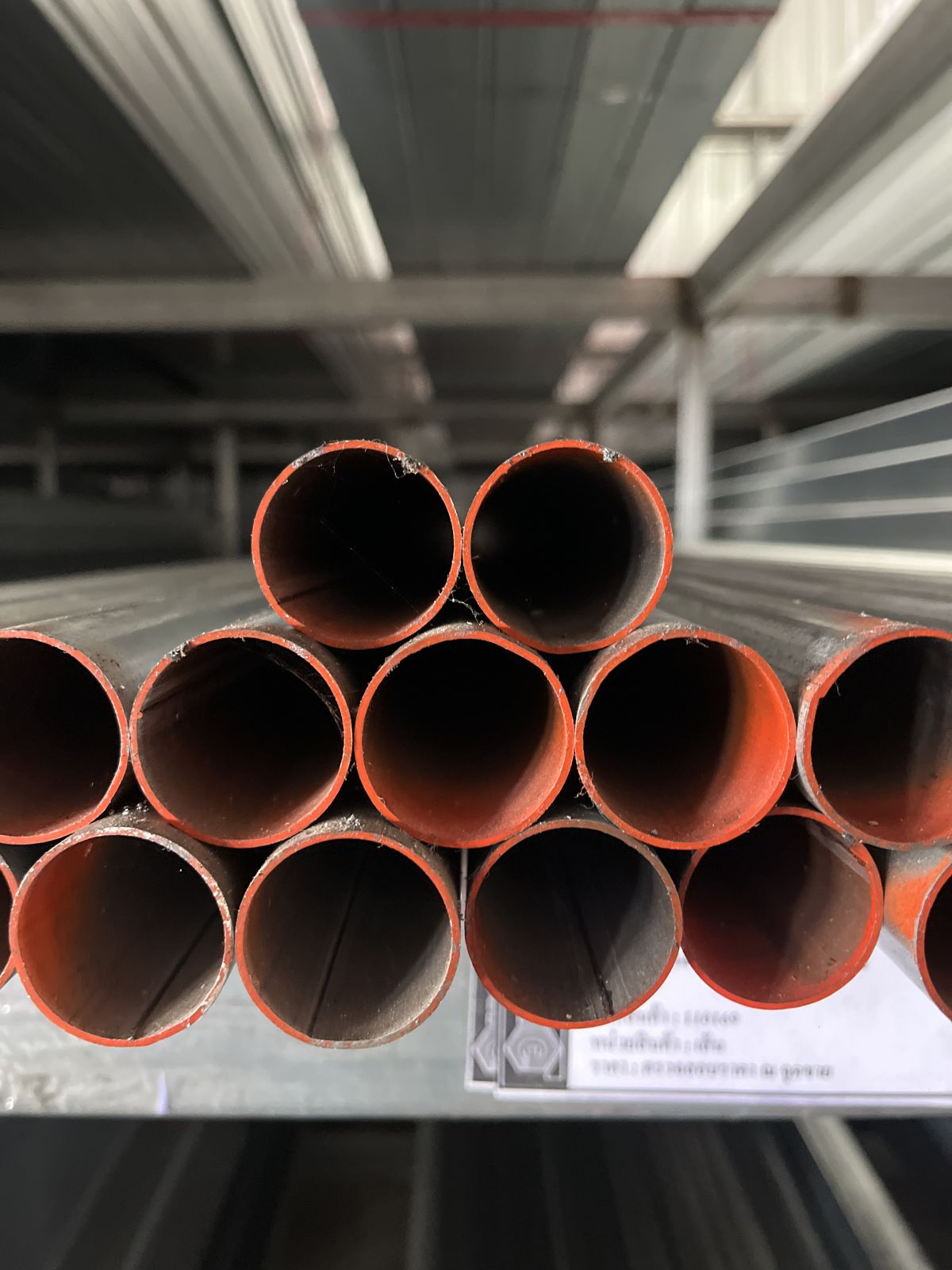 เหล็กแป๊ปกลม GI ขนาด 1 นิ้ว 1.2 (5.13Kg.)[กัลวาไนซ์]  สีส้ม