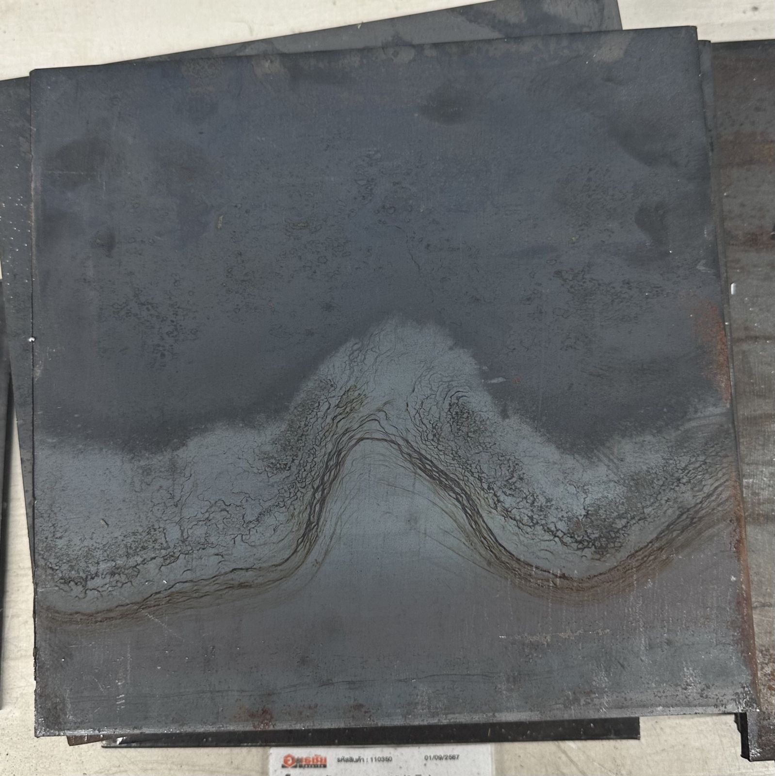 เหล็กเพลทหัวเสา 10" * 10" (8 มิล)  สีชมพู