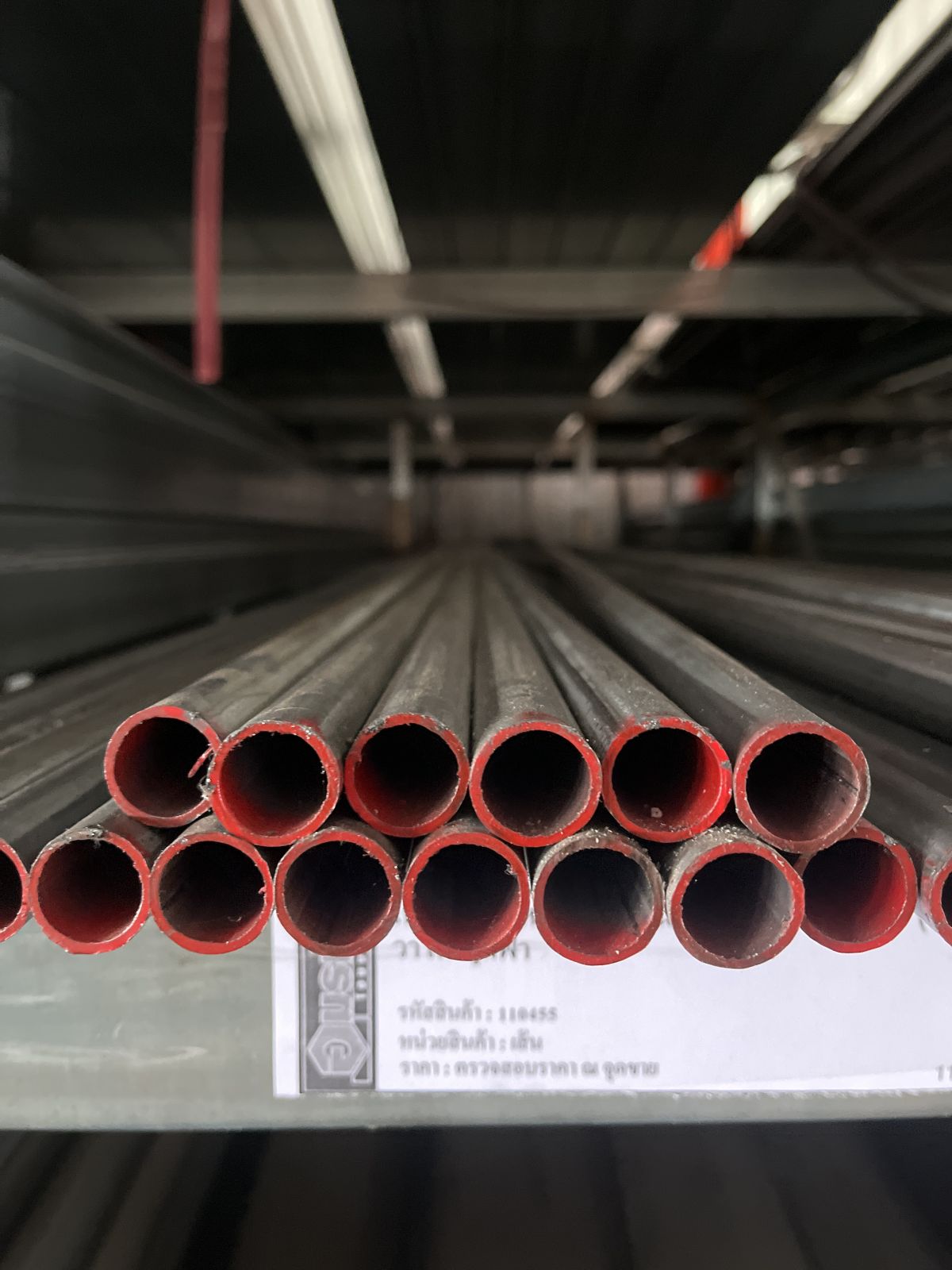 เหล็กแป๊ปกลม GI ขนาด 1/2 นิ้ว 1.5 มม. [กัลวาไนซ์] (3.64Kg) สีแดง