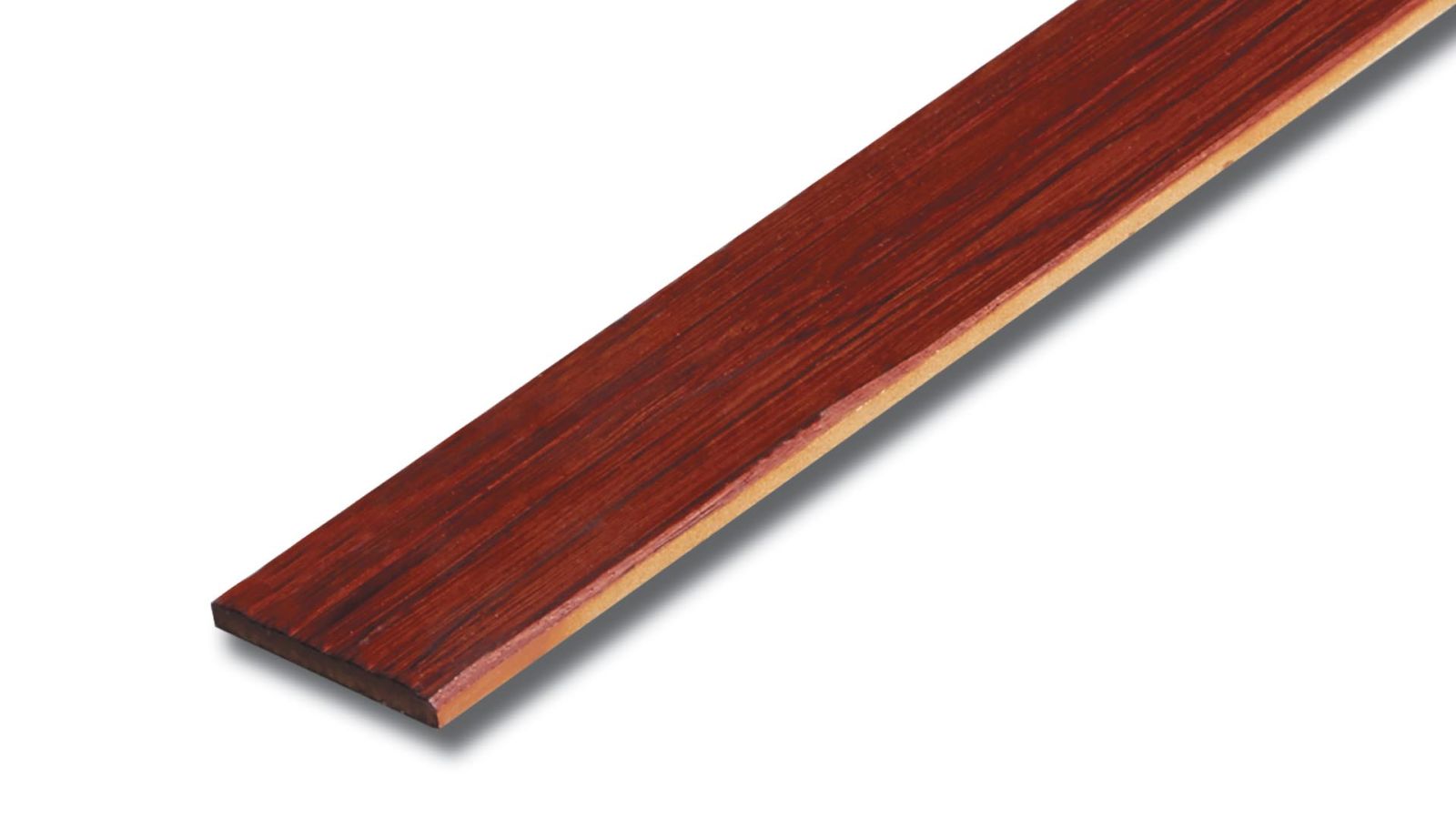 ไม้ระแนงตราช้าง ลายไม้ 3"*3.00 สีมะค่าประกายเงา