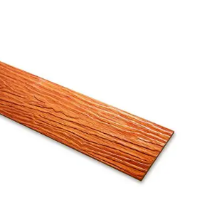 ไม้ระแนงตราช้าง ลายไม้ 3"*3.00 สีสักทองประกายเงา