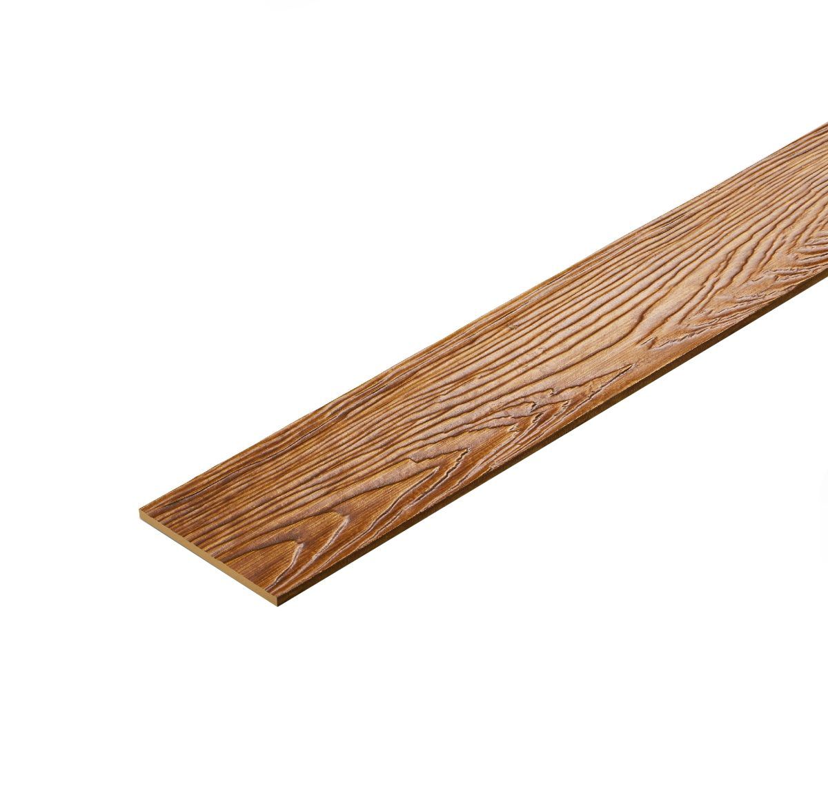 ไม้ฝา เฌอร่า รุ่นขอบตรง ผิวลายสัก 6"*3.00 ม. สีสักน้ำตาล ชายน์ไลท์