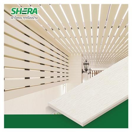 ไม้ระแนง เฌอร่า รุ่นขอบวี 3"*3.00 ม. สีธรรมชาติ