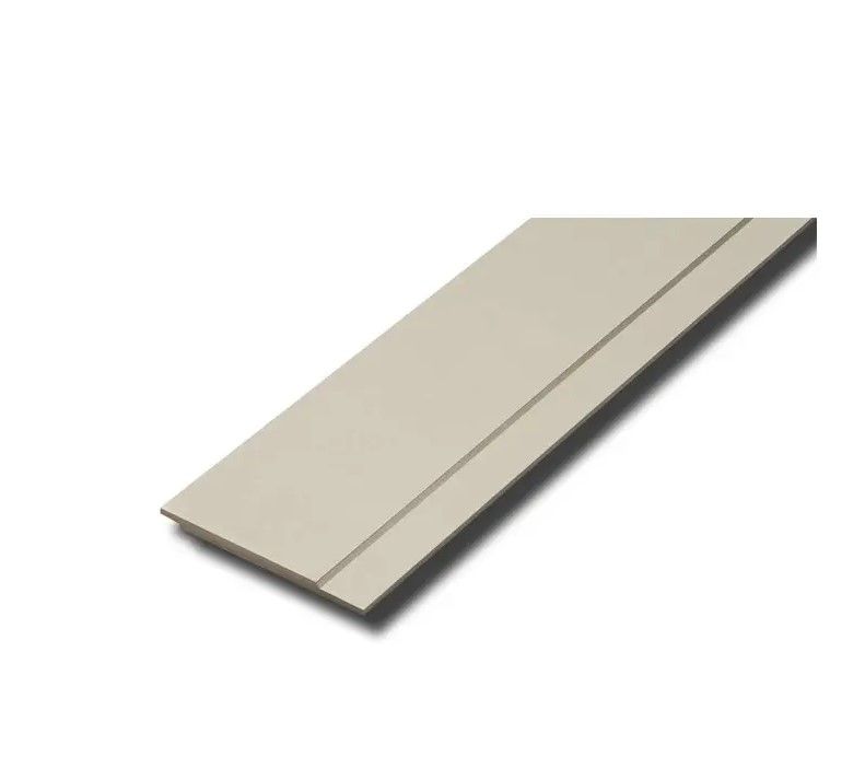 ไม้ฝาตราช้าง รุ่นบังใบ V1 ขนาด 18x300x1.0 ซม. สีซีเมนต์