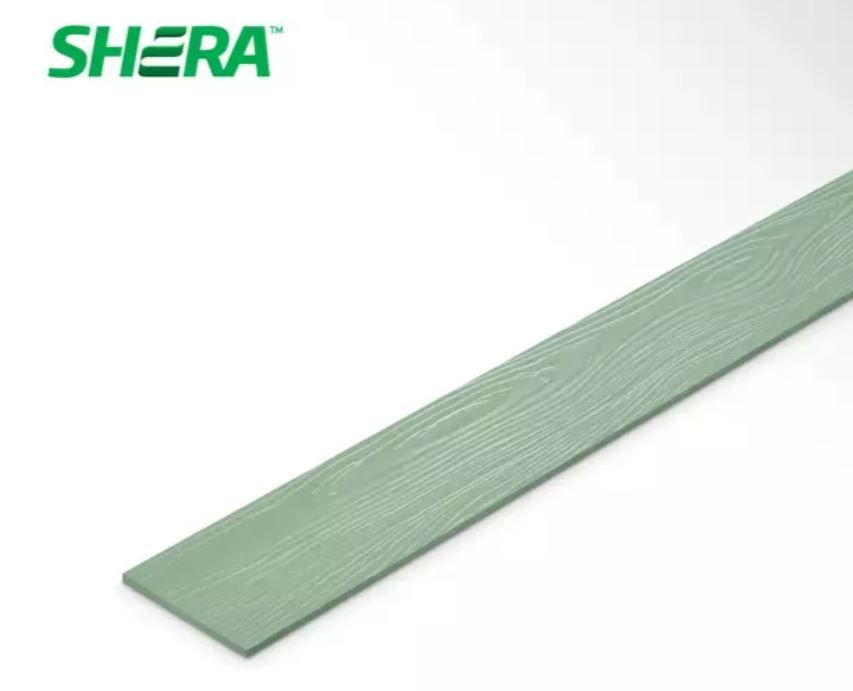 ไม้ฝา เฌอร่า รุ่นขอบตรง ผิวลายสัก 6"*4.00 ม. สีกรีนพาสเทล