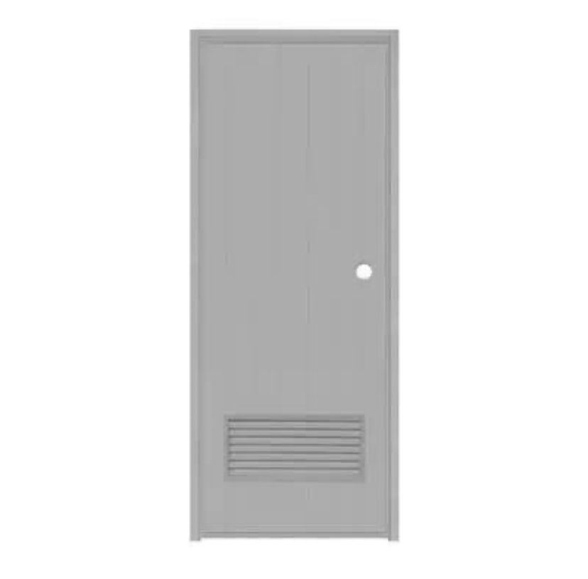 ประตู PVC BERRY พร้อมวงกบ 70*180 เกล็ดล่าง สีเทา BR2(เจาะ)*สีชมพู*