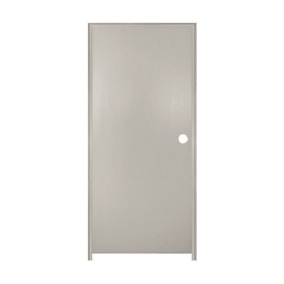 ประตู PVC BERRY พร้อมวงกบ 70*180 เรียบ BR1 สีเทา (เจาะ)*สีส้ม*