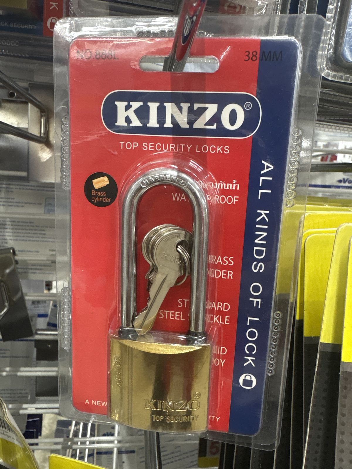 กุญแจ KINZO/BOCIA 38 mm. คอยาว