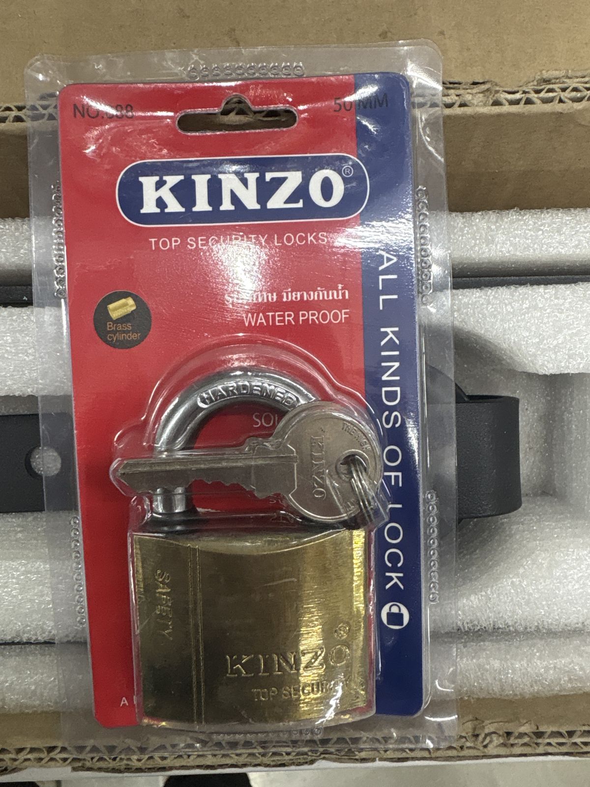 กุญแจ KINZO 50 mm. คอสั้น