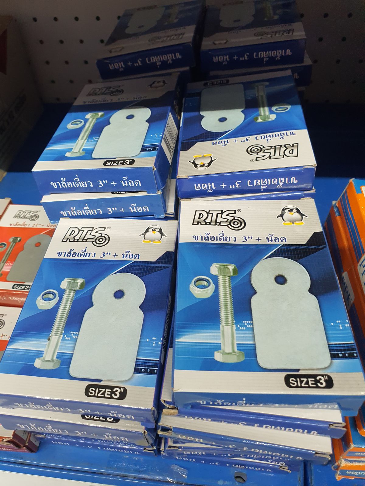 ประกับล้อประตูเหล็ก ขาเดี่ยว 3"