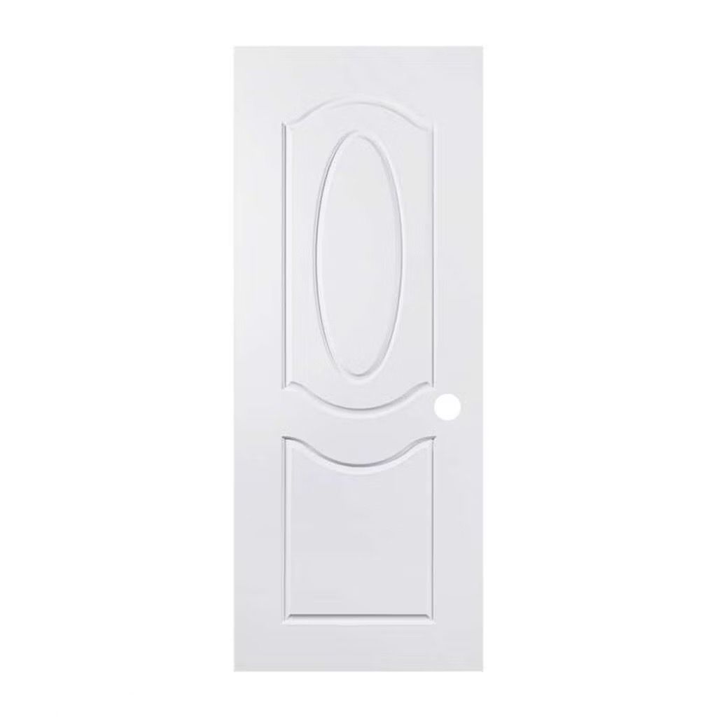 ประตู UPVC Lynn ลูกฟักบานทึบ 80*200 เจาะลูกบิด/FT-02 (3 ฟักโค้ง) ภายนอก