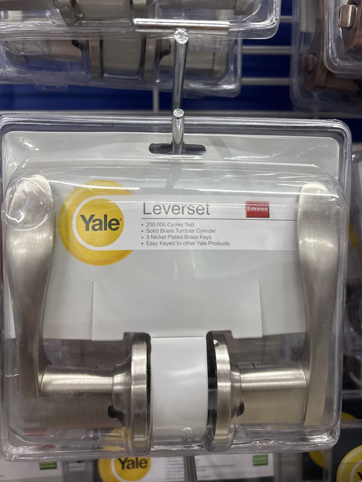 มือจับก้านตรง ห้องทั่วไป Yale นิกเกิลด้าน VL5327US15