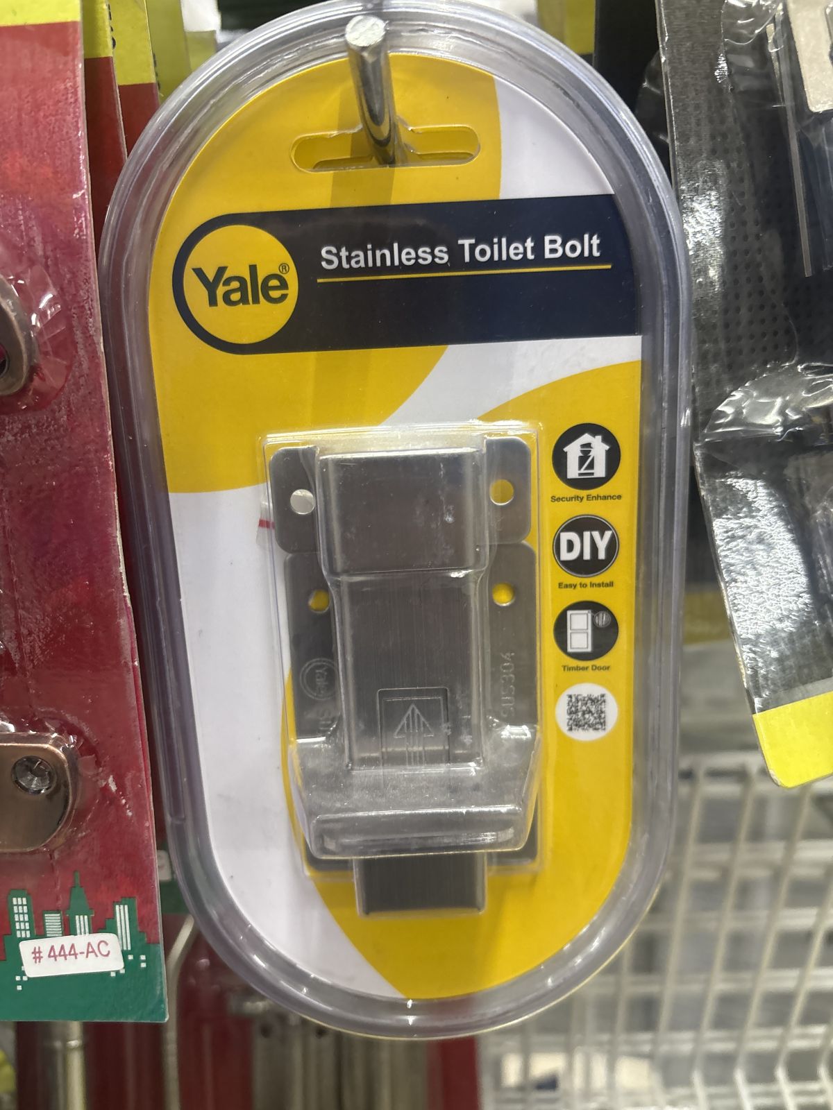 กลอนห้องน้ำ 3.5" Yale แสตนเลสด้าน BA-909SS