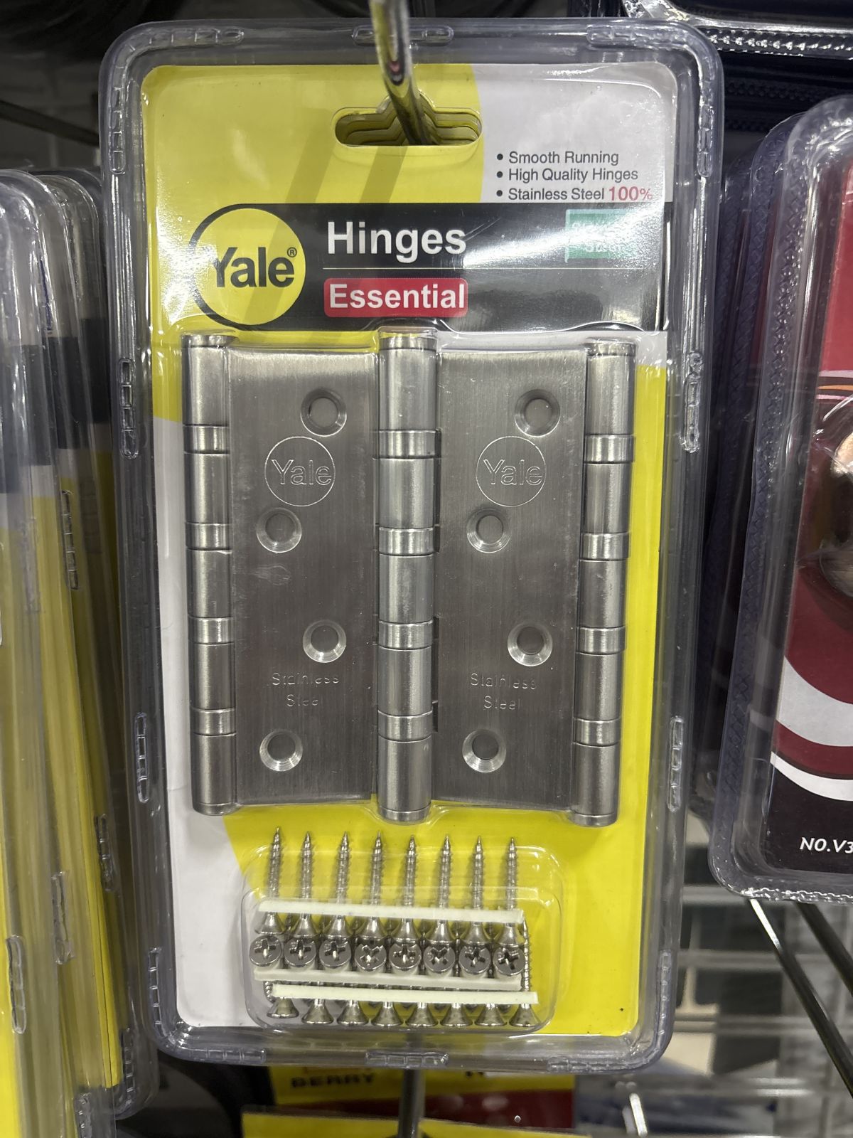 บานพับประตู Yale สแตนเลสแท้ แหวนลูกปืน 4"*3"*2.5 มม. EHISL4325BBP3E2