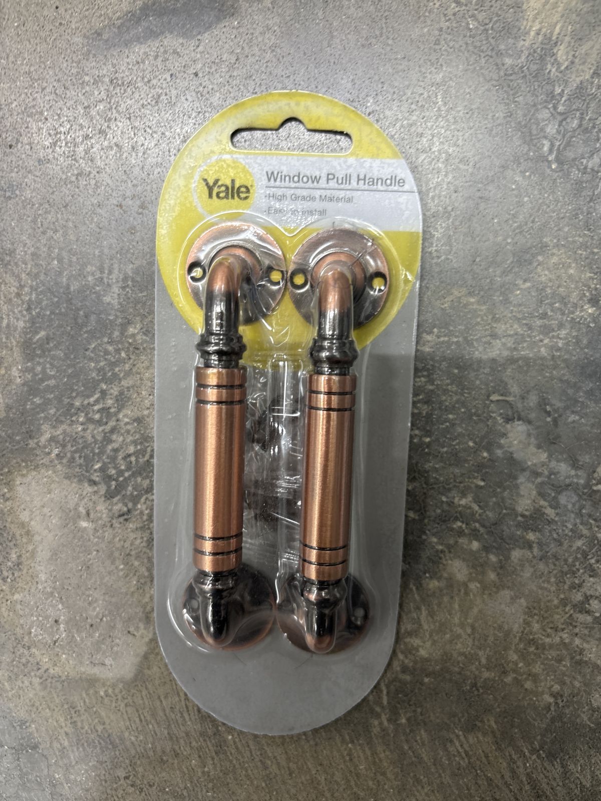 มือจับกลึง 4" Yale ทองแดงรมดำ WP-90804-2ACP2