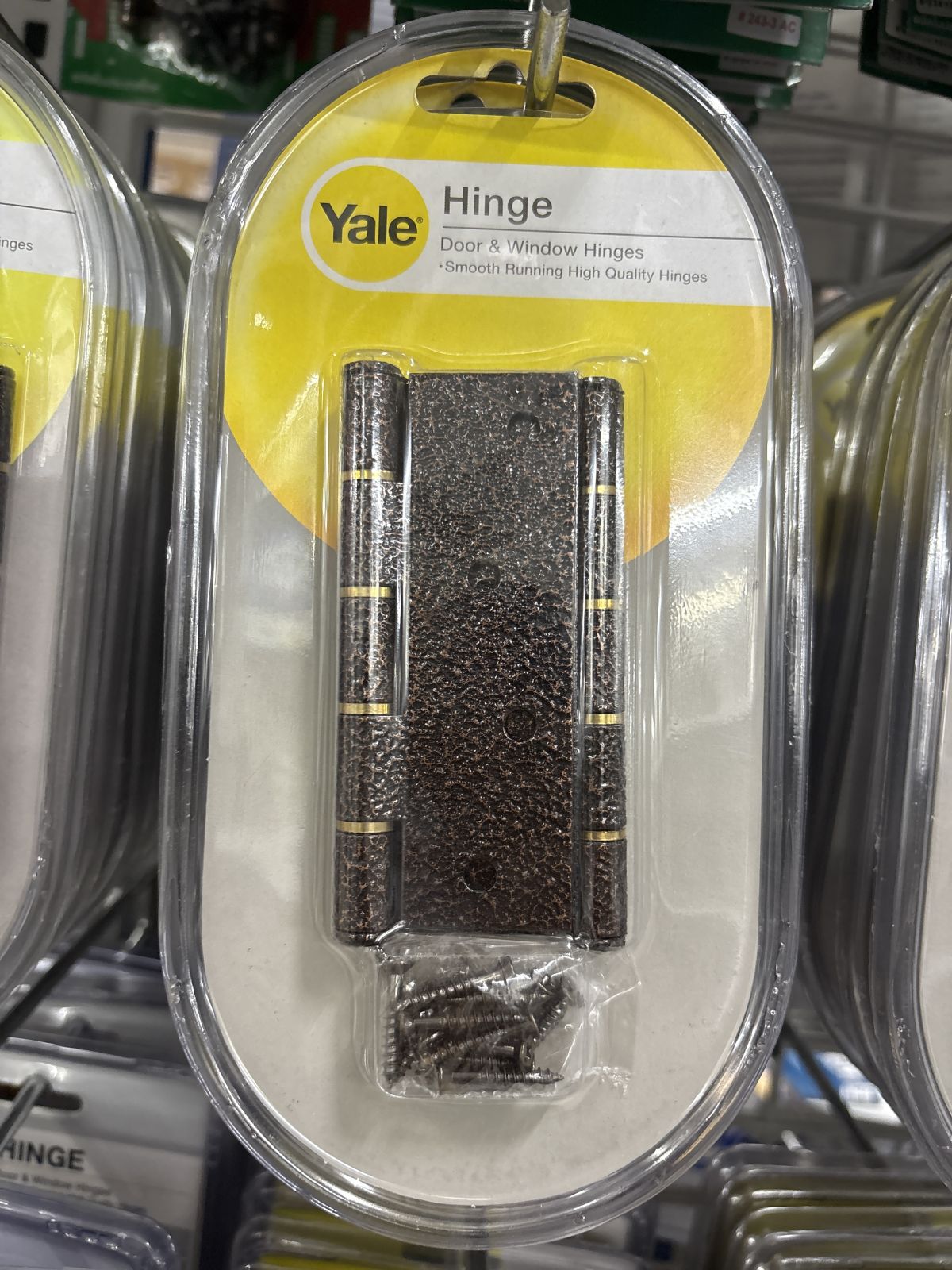 บานพับประตู Yale หัวตัด 4 แหวนแกนเล็ก 4"*3"*2 มม. HIAE443