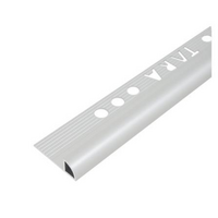 คิ้วกระเบื้อง อลูมิเนียม แบบโค้ง สีอลูมิเนียม 10 มิล MR10-08