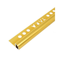 คิ้วกระเบื้อง อลูมิเนียม แบบโค้ง สีทองเงา 10 มิล MR10-05