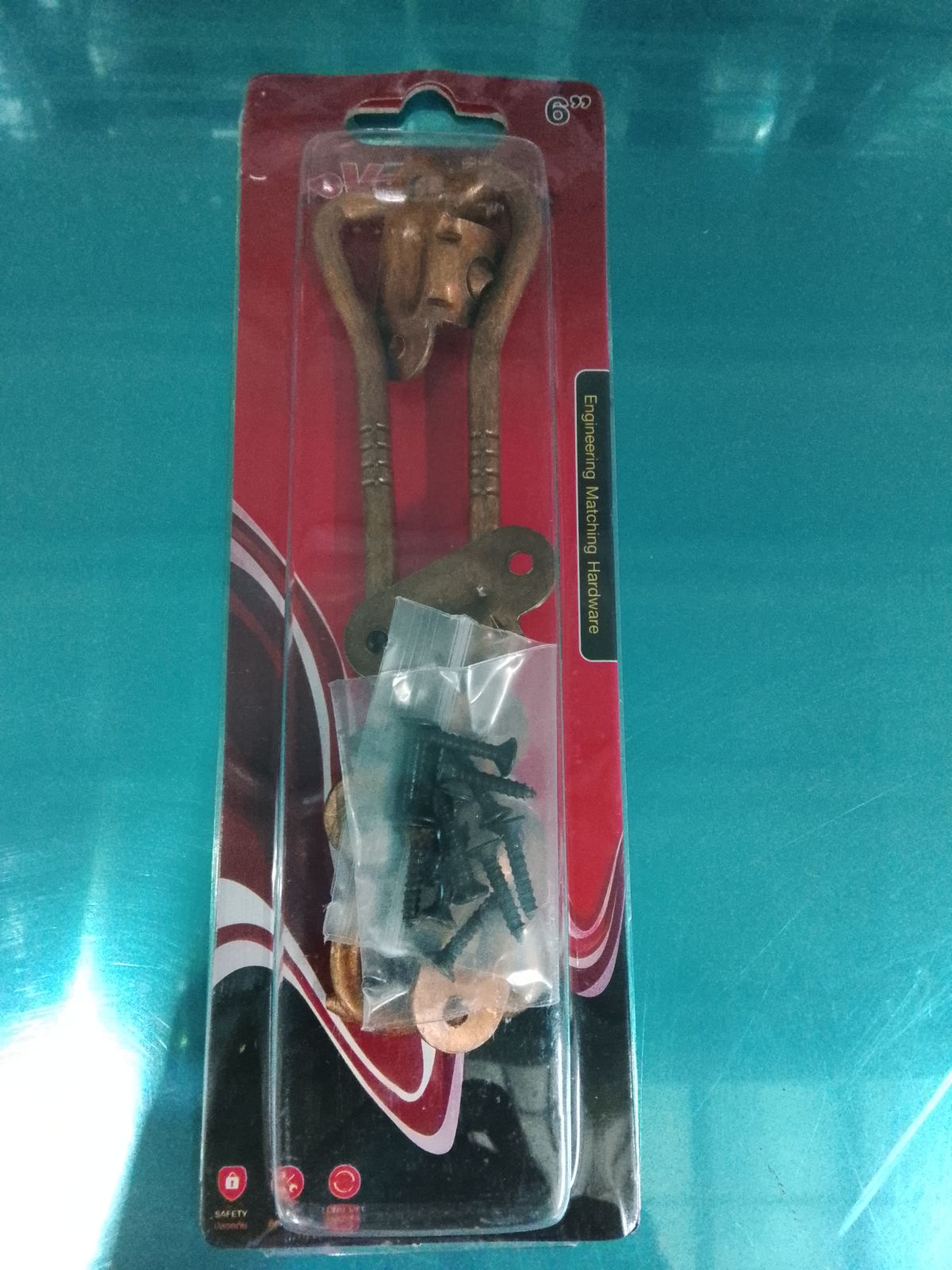 ตะขอสับ 6"  สีรมดำ  V333 AC วีก้า  แพ็คคู่