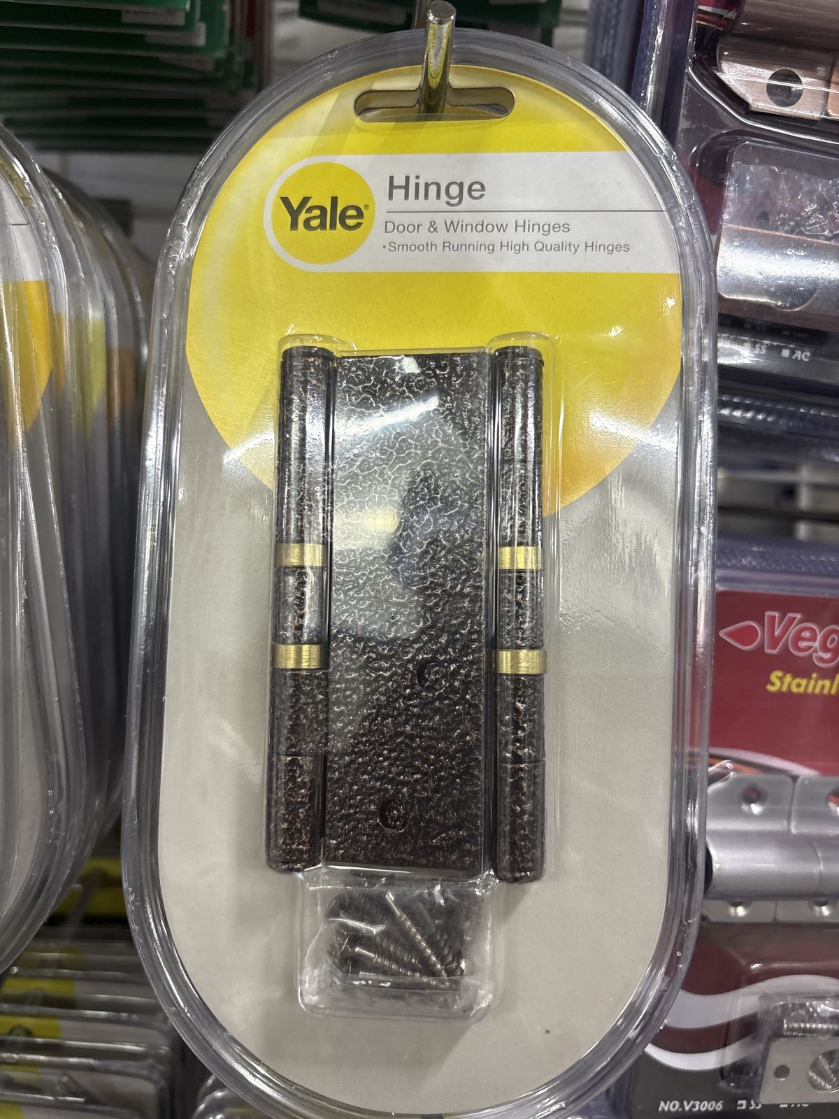 บานพับประตู Yale สแตนเลสแท้  4"*3"*2 มม.   HIAE243