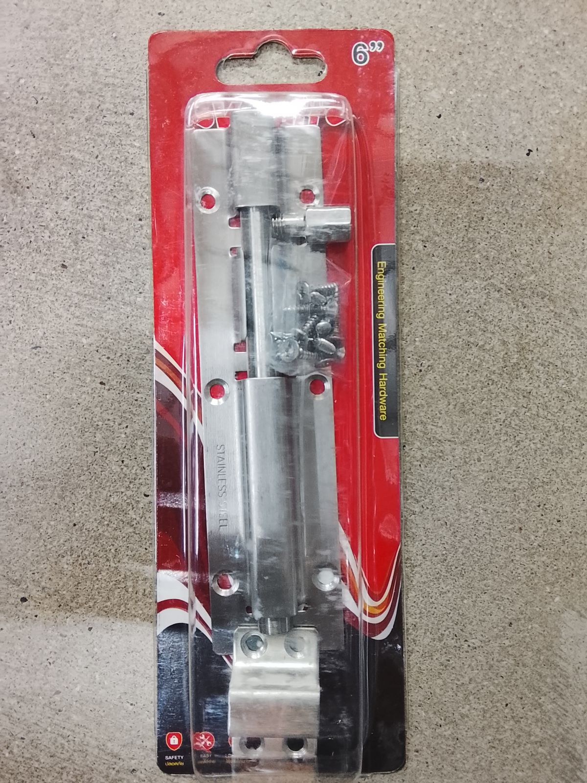 กลอนแสตนเลส 6"  V322SS-6  วีก้า