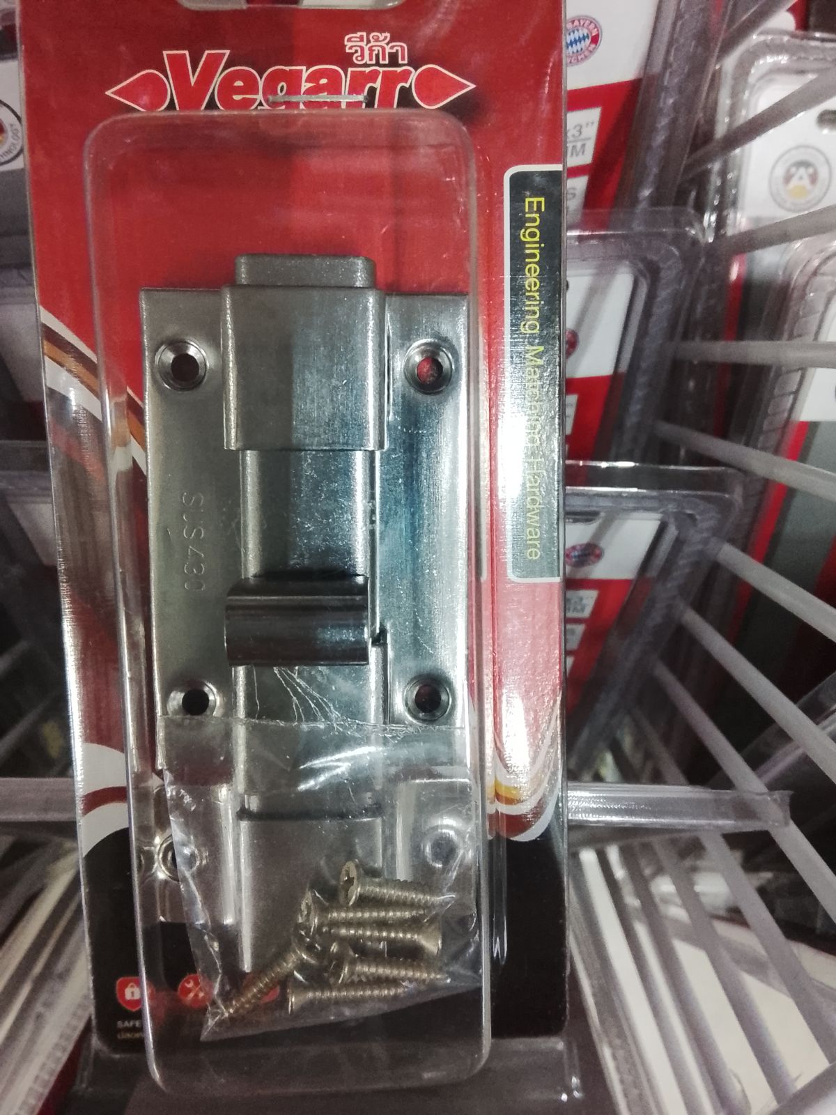 กลอนแสตนเลส 4"  VST0075  วีก้า