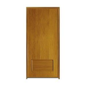 ประตู PVC BERRY พร้อมวงกบ 70*200 เกล็ดล่าง BR2 สีสักทอง(ไม่เจาะ)