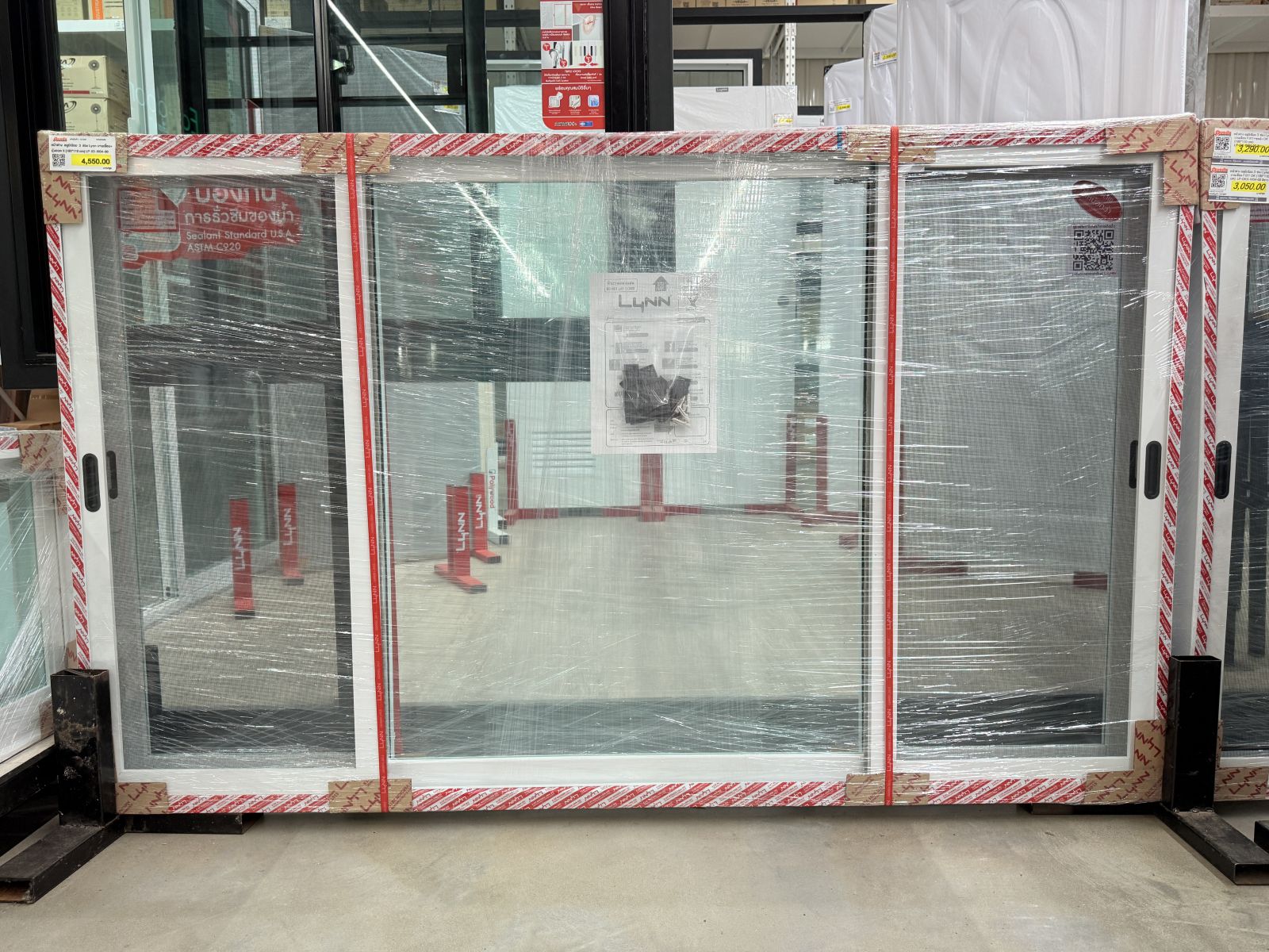 หน้าต่าง อลูมิเนียม 3 ช่อง Lynn บานเลื่อน+มุ้งลวด X (180*110 cm) LP-X3-W04-00