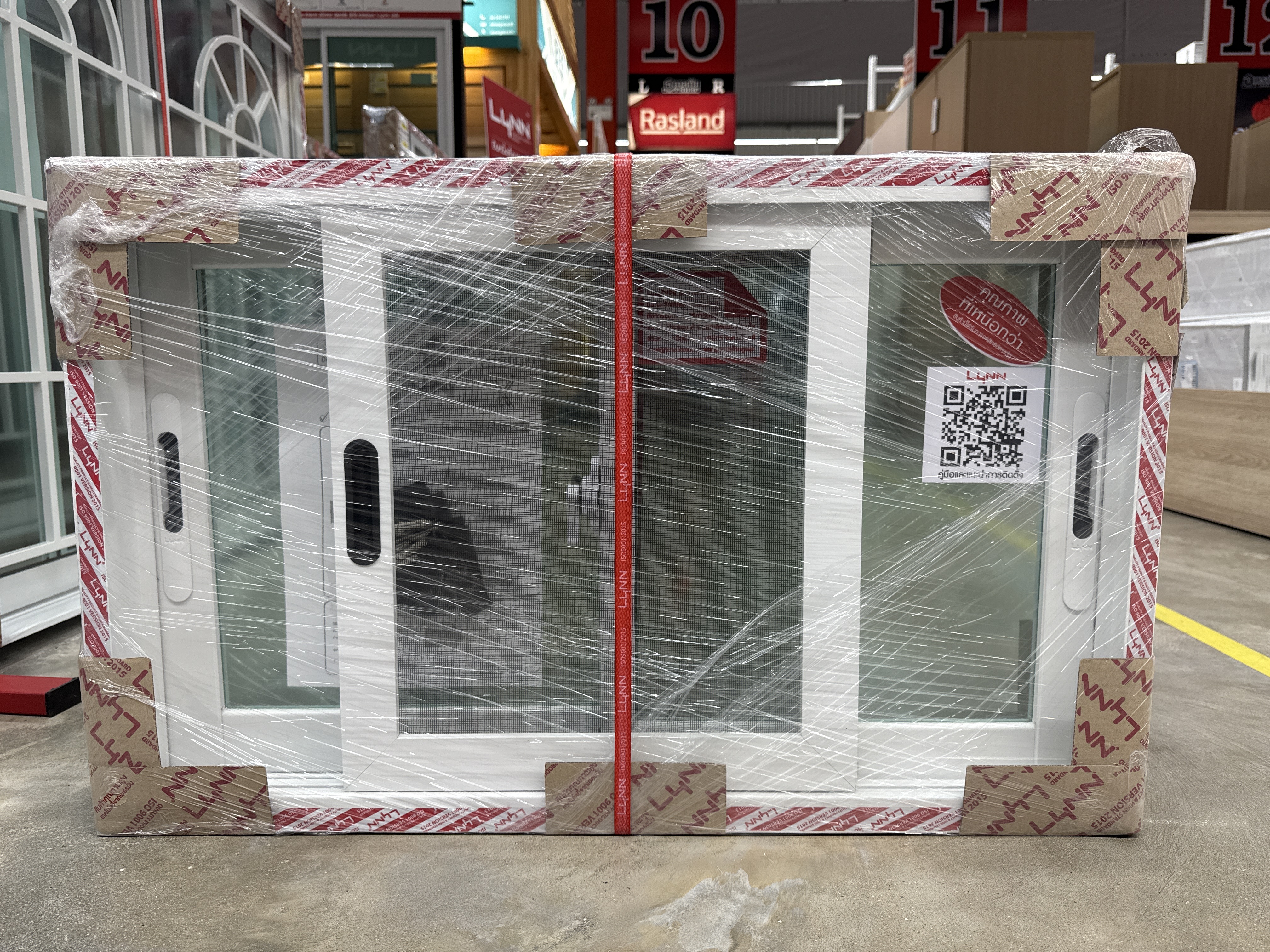 หน้าต่าง อลูมิเนียม 2 ช่อง Lynn บานเลื่อน+มุ้งลวด X (80*50 cm) LP-X3-W08-00