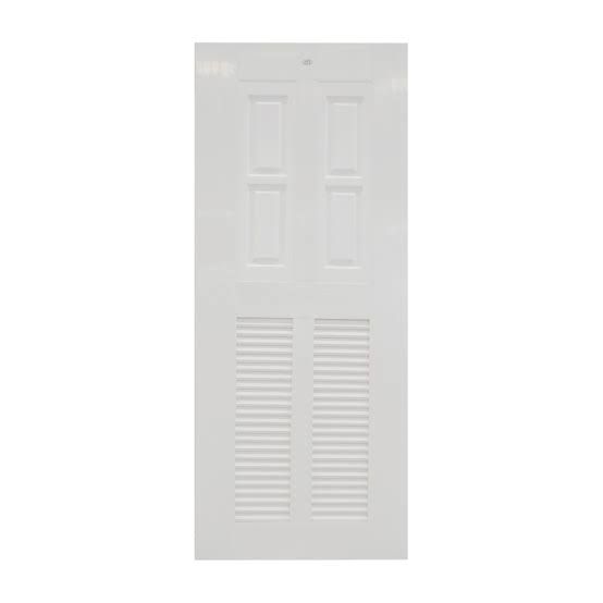 ประตู UPVC (WT) 80*200 รุ่น WT-704 สีขาว (ไม่เจาะ) เฉพาะบาน