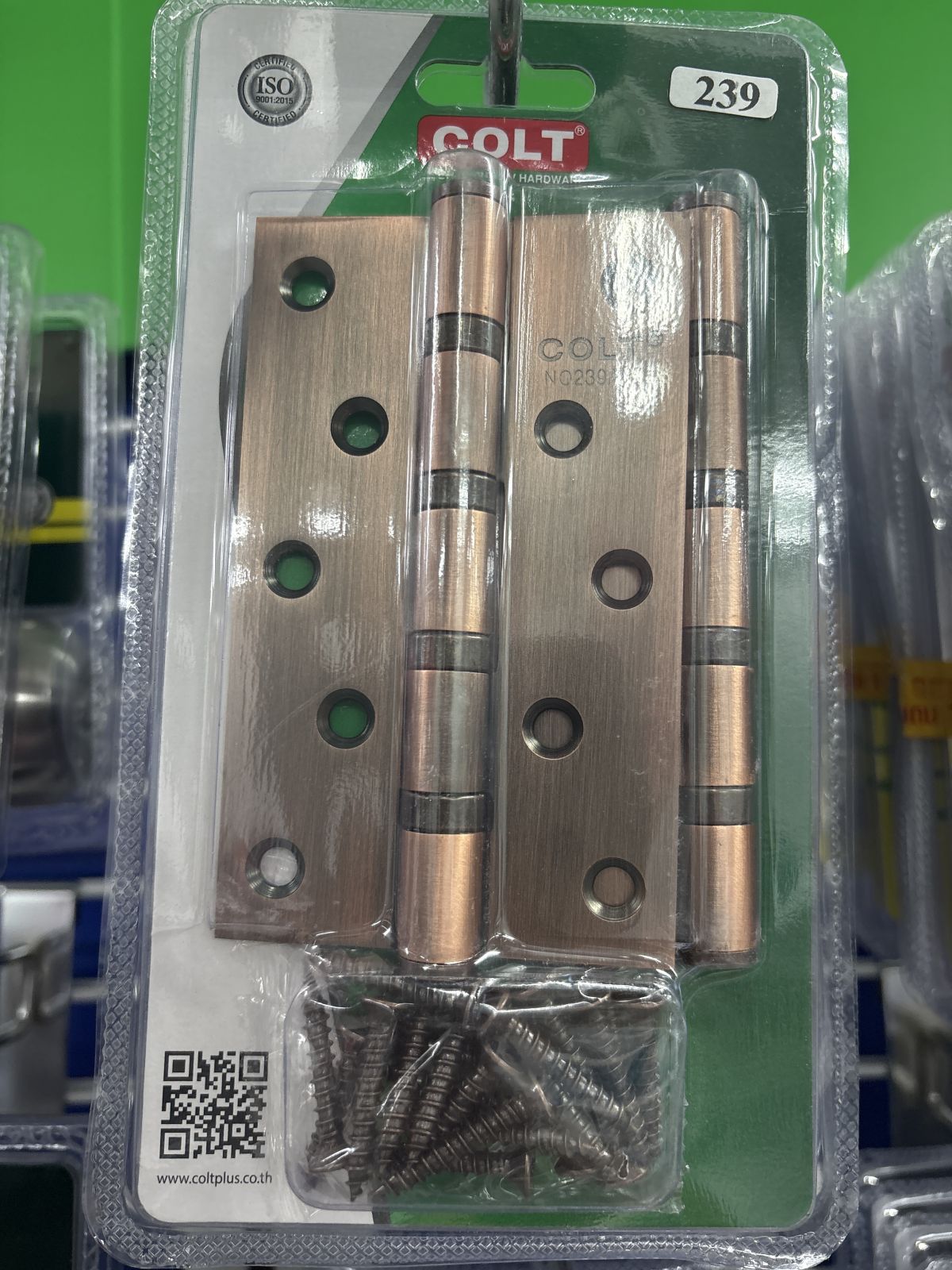 บานพับสแตนเลส รุ่น 239 5"*3"*3.0 มม. AC 4BB (2อัน/ชุด) COLT LITE