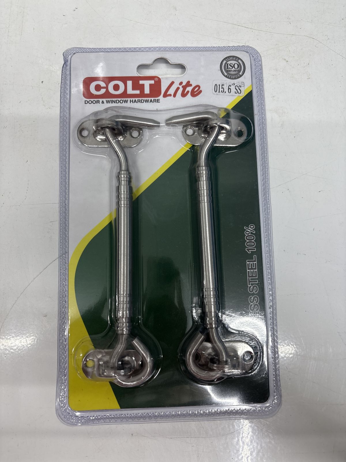 ขอสับ 6" รุ่นแป้นวงรี 015 SS (2อัน/ชุด) COLT LITE
