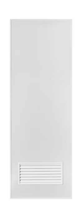 ประตูู UPVC (WT) พร้อมวงกบ 80*200 รุ่น RW-502 สีขาว เกล็ดล่าง (ไม่เจาะ)