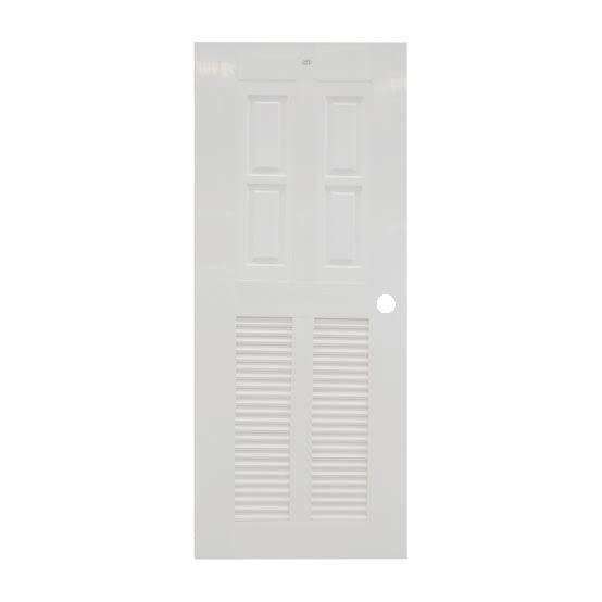 ประตู UPVC (WT) 80*200 รุ่น WT-704 สีขาว (เจาะ) เฉพาะบาน