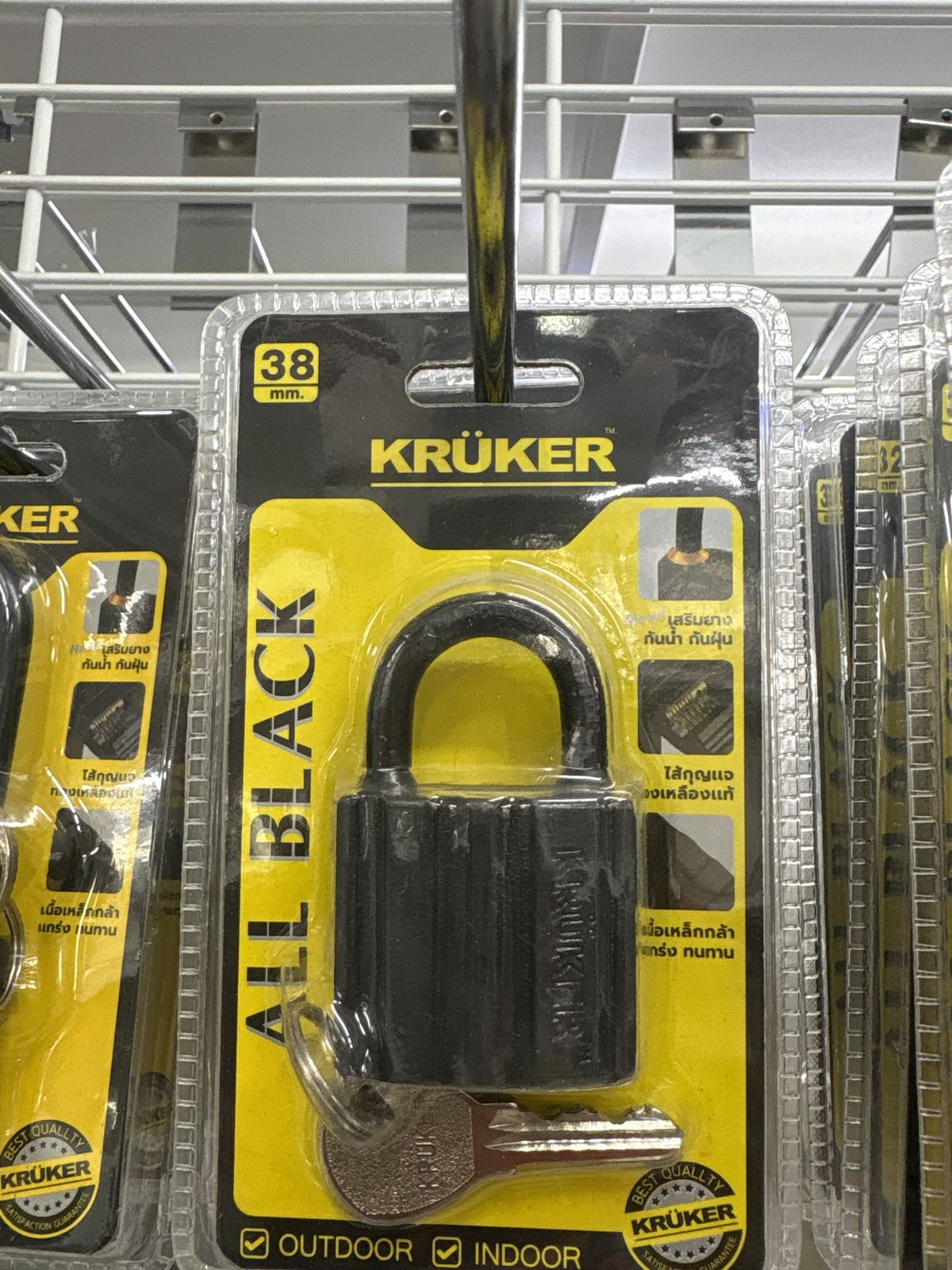กุญแจออลแบล็ค 38 มม. คอสั้น KRUKER KK9398