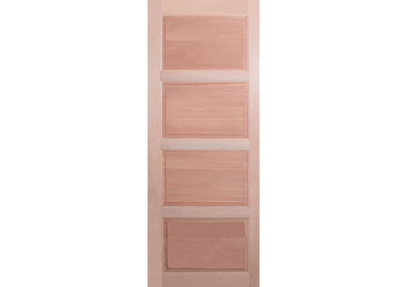 ประตูไม้จริงเบญจพรรณ  KP242  4ฟัก  80*200 (ก.ภัทร)