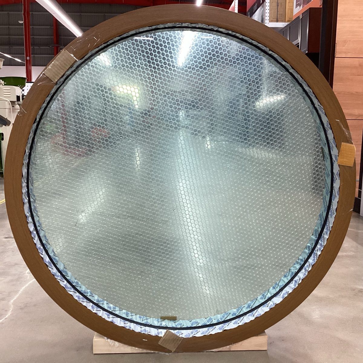 อลูมิเนียมช่องแสงวงกลม D90 ลายไม้สักทอง (ก.ภัทร)