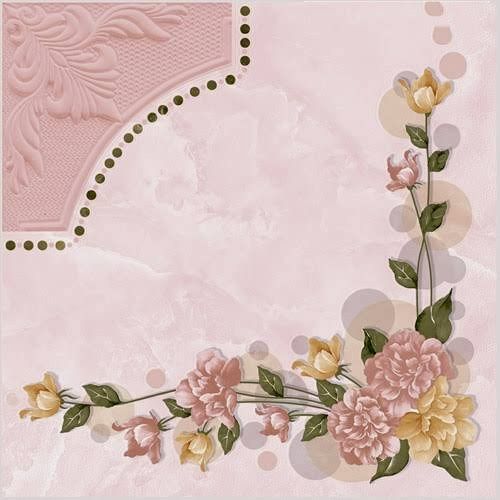 กระเบื้องเซรามิค 12*12  เมฆดอกไม้-พิงค์ EUROPA/A