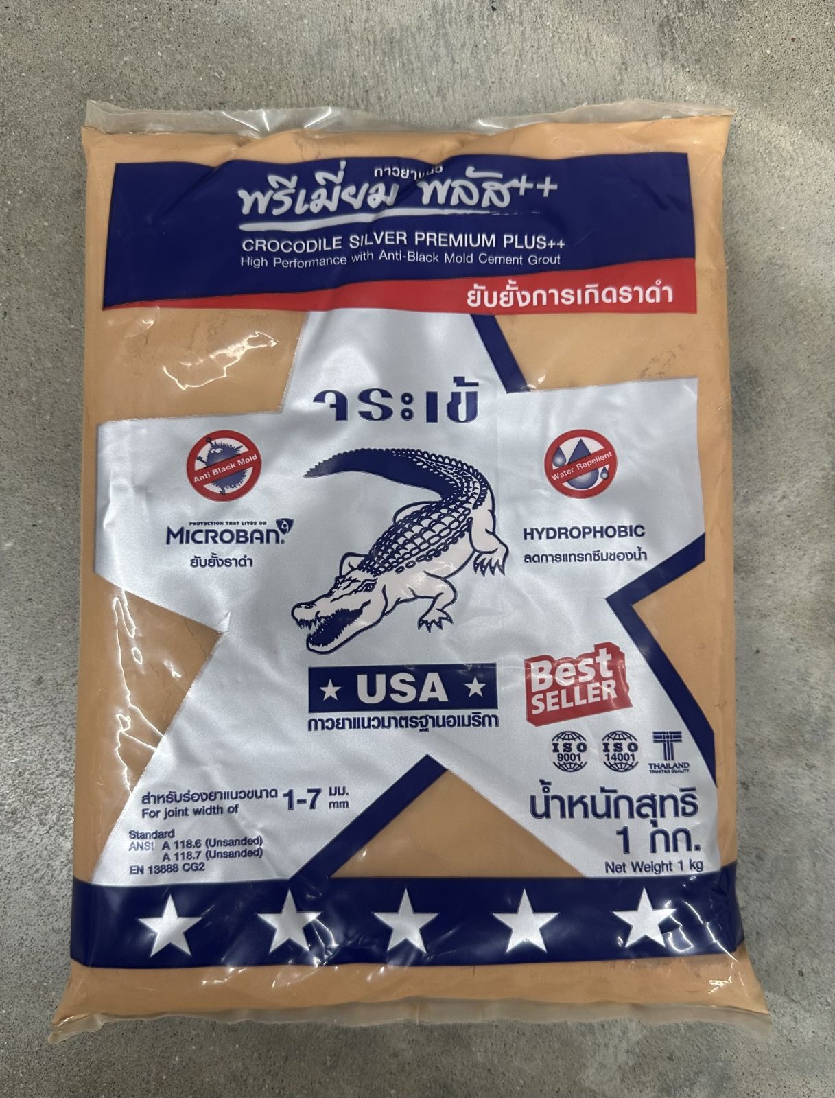 ยาแนวจระเข้ พรีเมี่ยมพลัส สีน้ำตาลเนื้อทอง