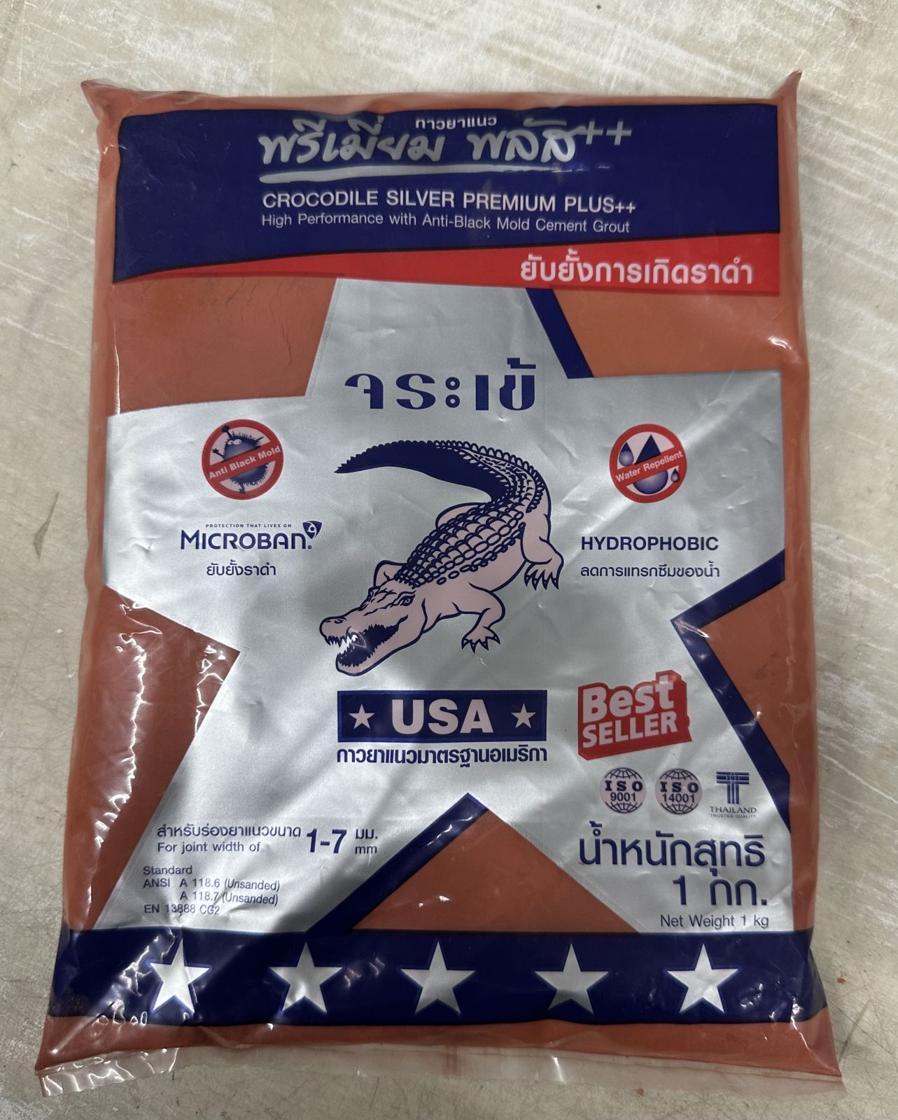 ยาแนวจระเข้ พรีเมี่ยมพลัส สีแดงเชอร์รี่