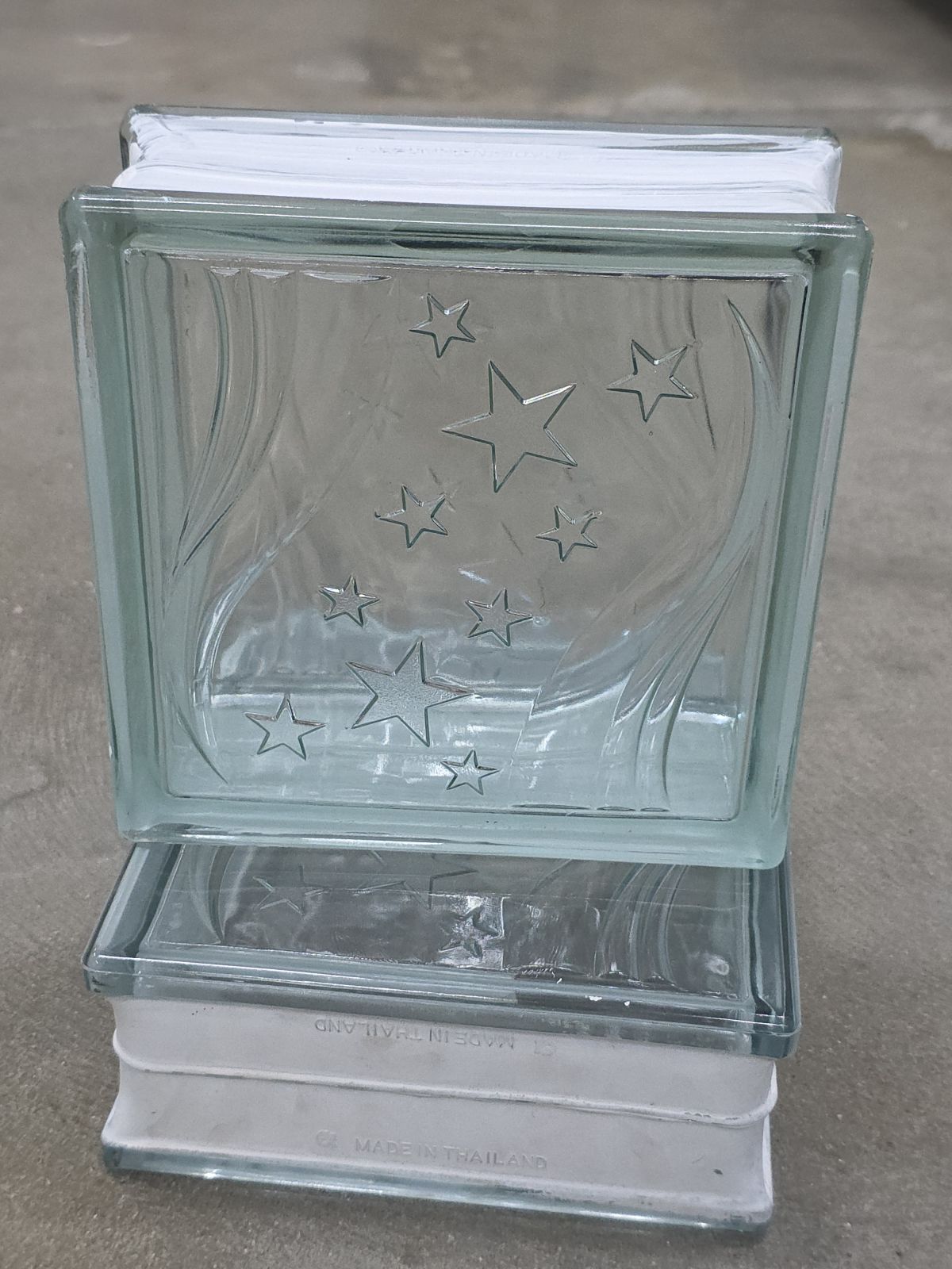 บล็อคแก้วใส ช้างแก้ว N-044 แก้วประกายดาว
