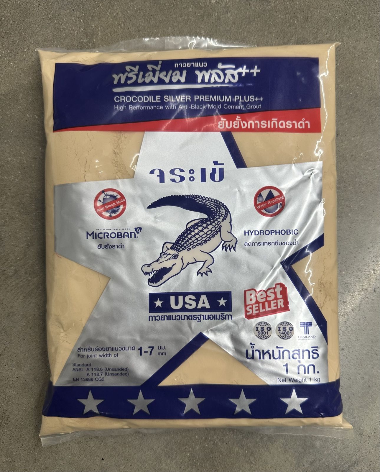 ยาแนวจระเข้ พรีเมี่ยมพลัส สีน้ำตาลลาเต้