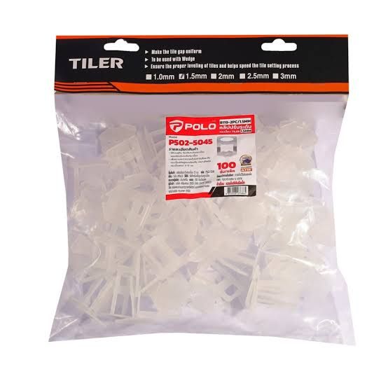 คลิปปรับระดับกระเบื้อง POLO 8119-2PC/1MM (1มม.) P502-5040