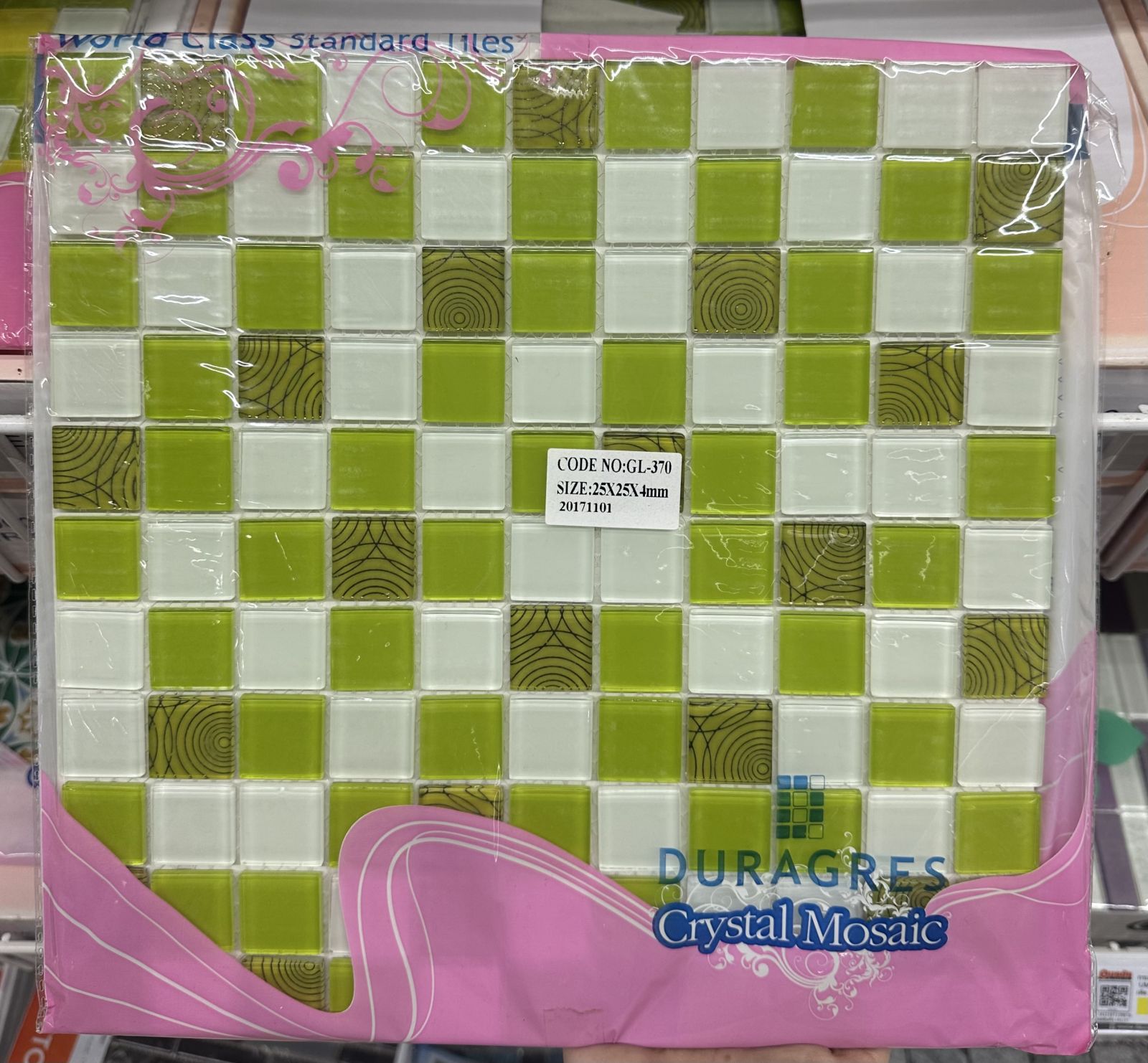 กระเบื้องเซรามิคโมเสด 12*12 GL-370 ดิซซี่ กรีน DURAGRES