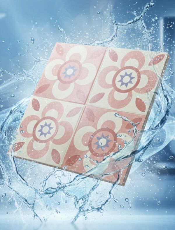 กระเบื้องเซรามิค 16*16 บุษบัน ฟลอร่า-ชมพู(A) SOSUCO