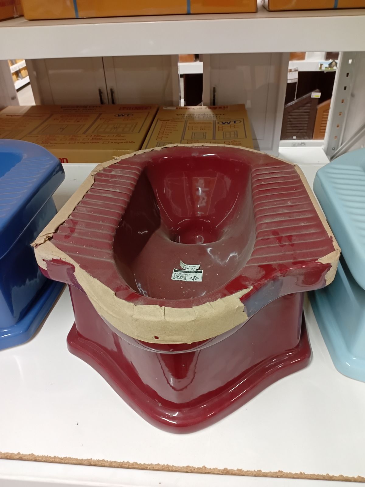 หัวส้วมคอห่าน ทรงสูง Champion สีแดง TC-032