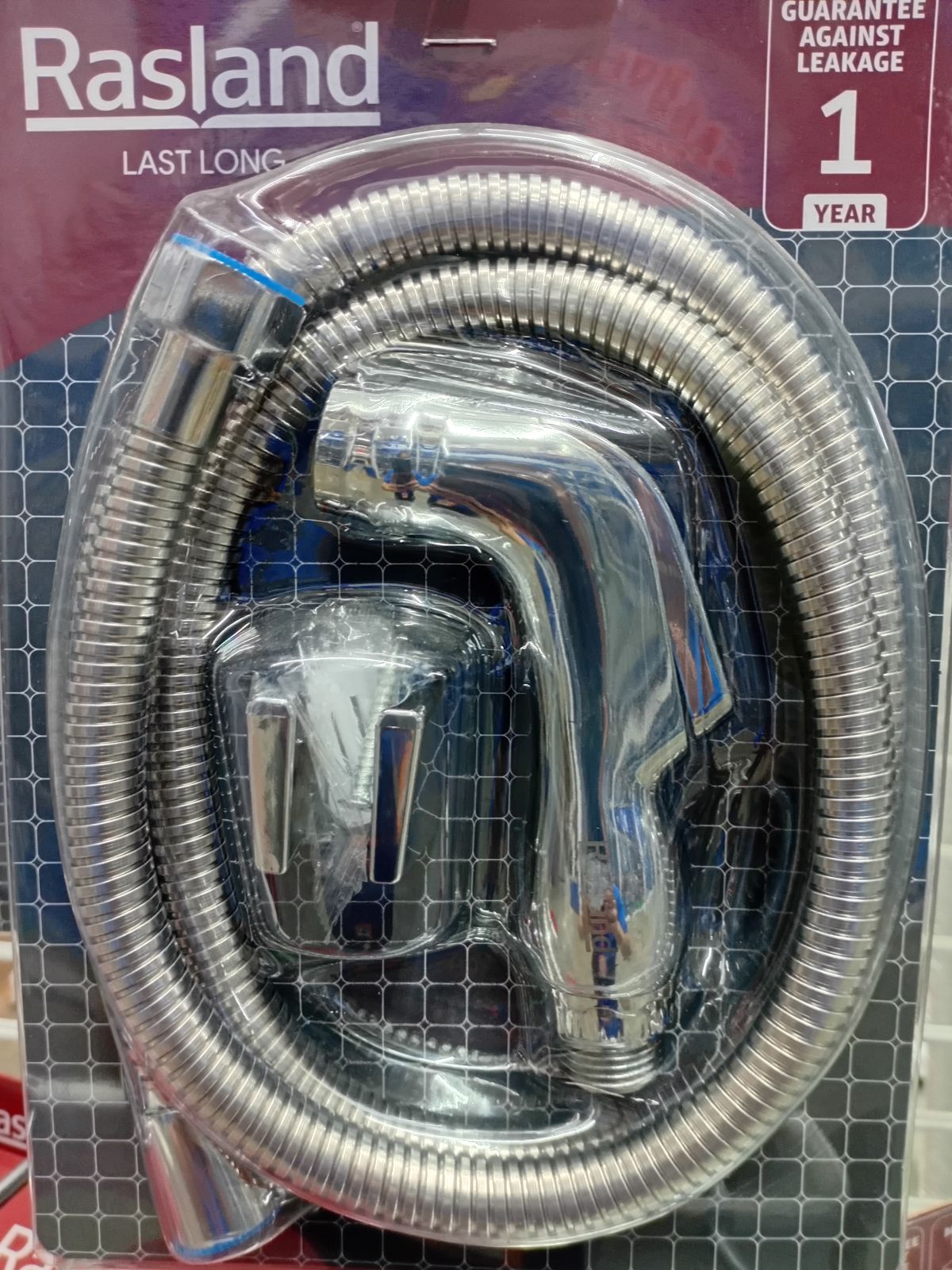 (CL)ชุดสายฉีดชำระ RAINY พร้อมสายและขอแขวน (ครบชุด) พลาสติก ABS Rasland WR SP03006(S)