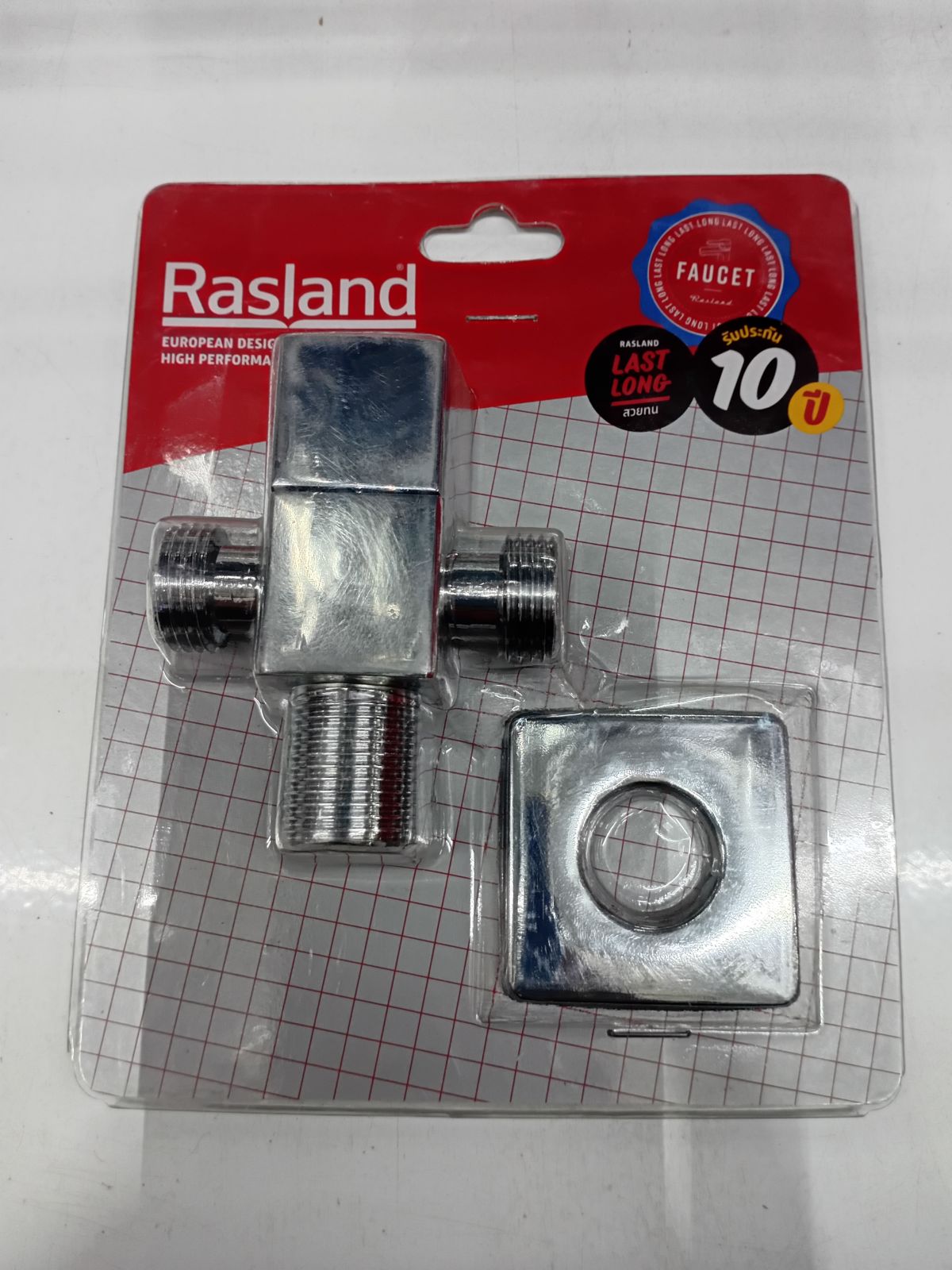 (CL)สต๊อปวาล์วสามทาง สี่เหลี่ยม ซิ้งค์ Rasland RA 40F8899