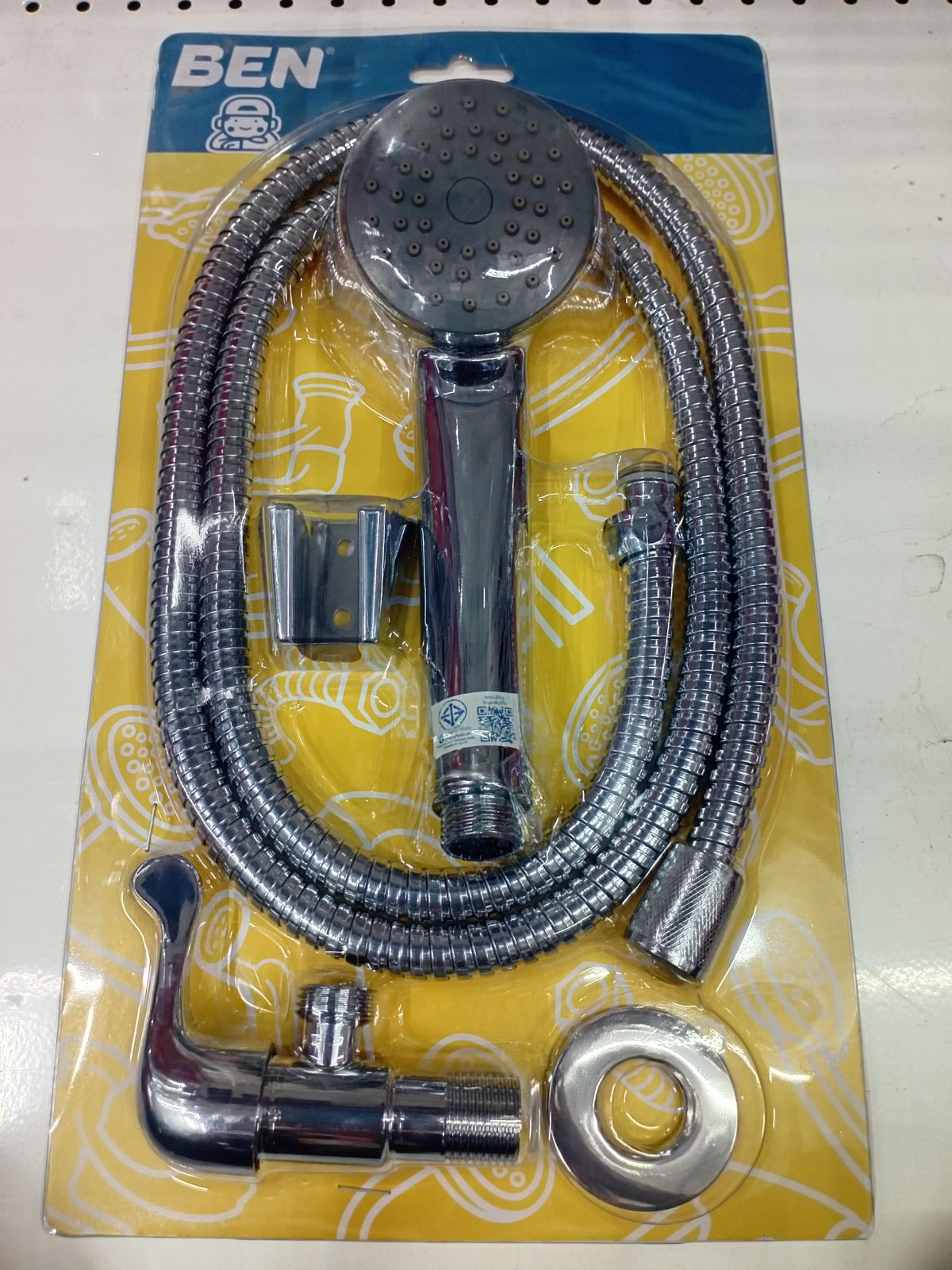 (CL)ชุดฝักบัวมือ รวมอุปกรณ์(B981108/SET/2279) พลาสติก ABS BEN BN B982279S(S)