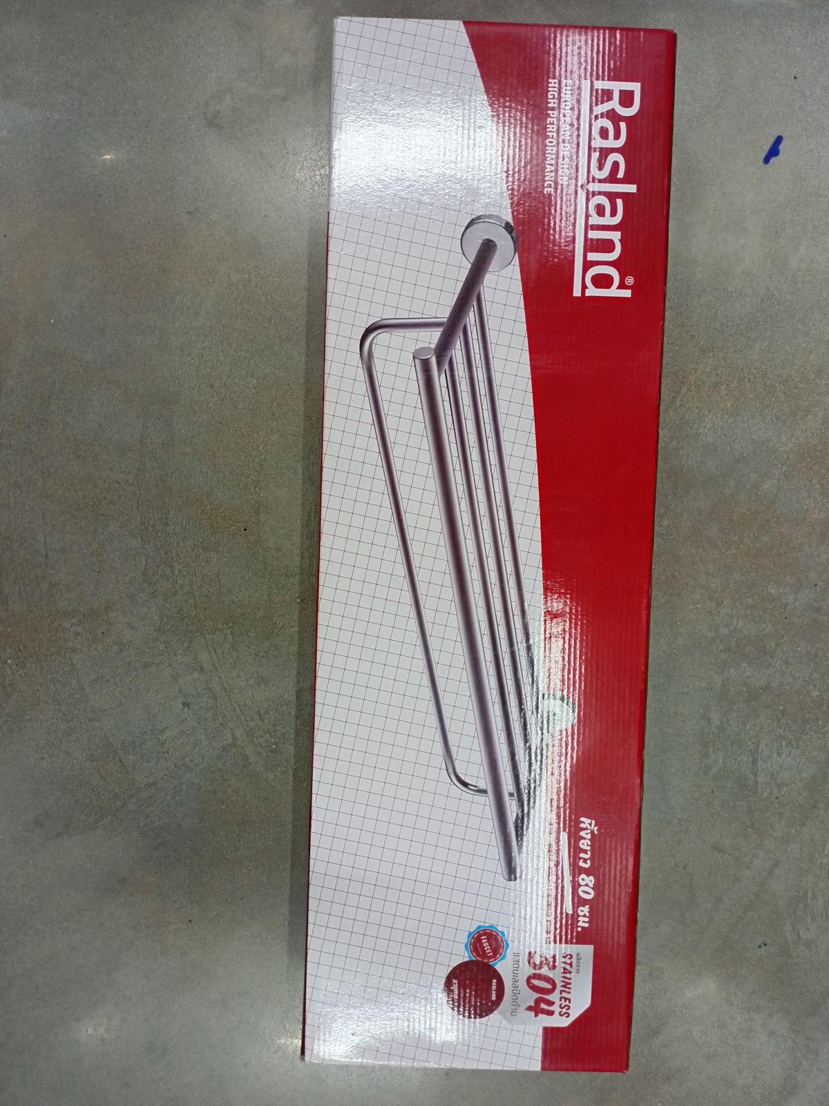(CL)ราวแขวนผ้าสแตนเลส 80 ซม. แบบด้าน Rasland รุ่น RA RACK-TOW